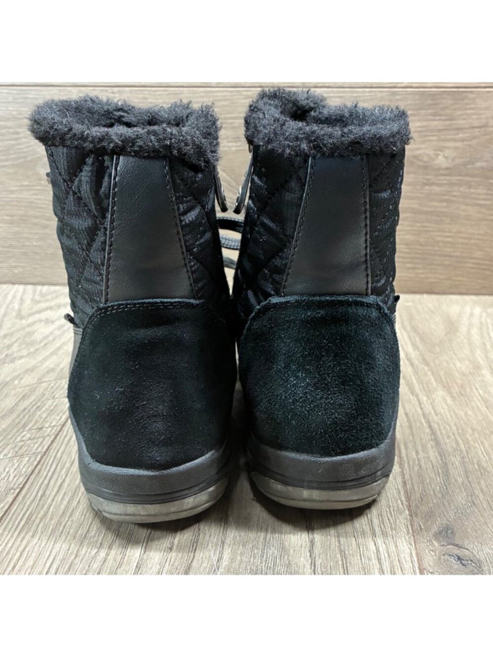 Blondo Sport Women’s Waterproof Quilted Winter Boots Black Fur Lined Size 8M - Picture 4 of 7